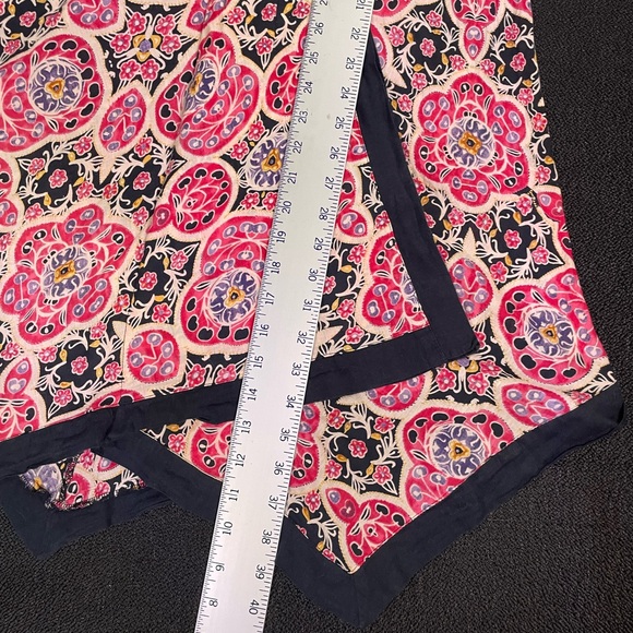 Aller Simplement multicolored 3/4 sleeve tunic w/ asymmetrical hem sz XL - Picture 10 of 13